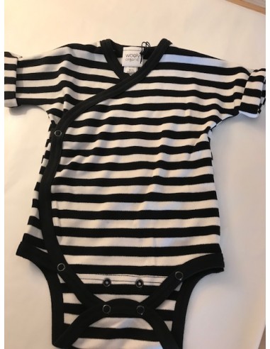 Body kimono mezza manica nero/bianco