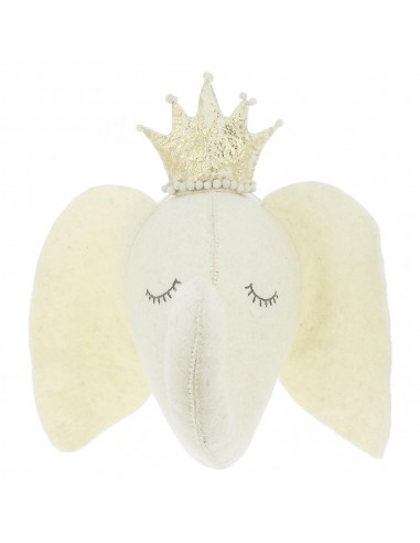 Testa decorativa elefante con corona