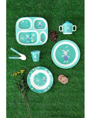 Set pappa coniglio verde