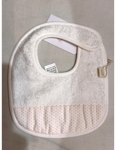 bavaglio con strappo bianco a pois rosa