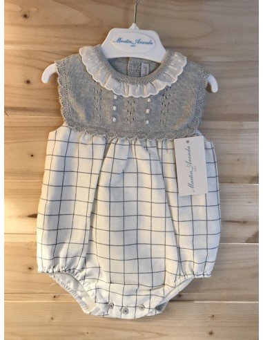 Pagliaccetto con top in maglia e...