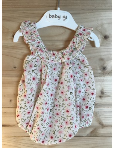 Costume con fiori rosa e verdi