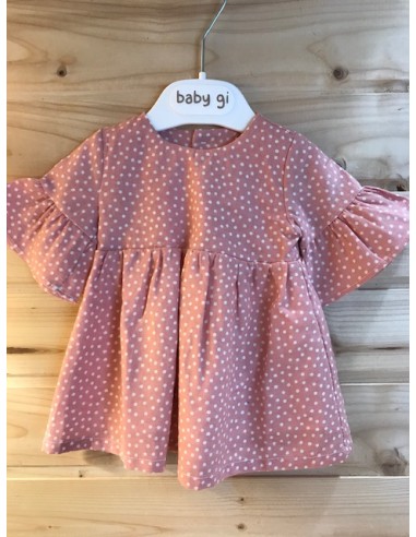 Vestito rosa a pois