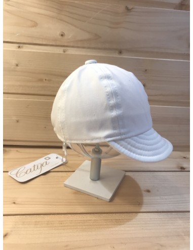 Cappellino fantino in cotone bianco