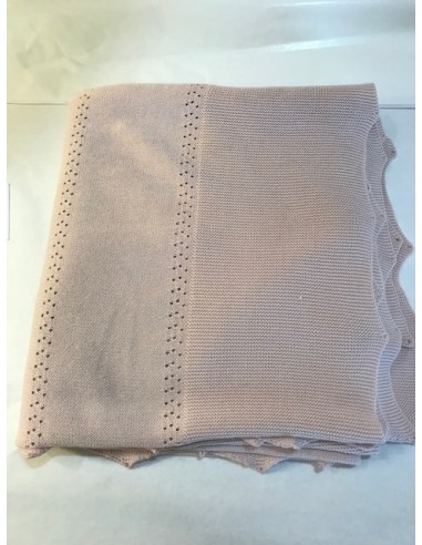 Coperta in cotone rosa antico