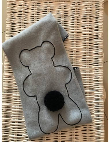 Coperta in 100% cachemere celeste...
