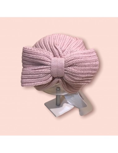 Cappello a turbante con fiocco in lana