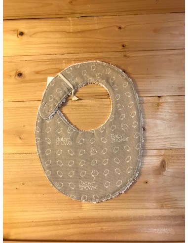 Bavaglino lino con uccellini