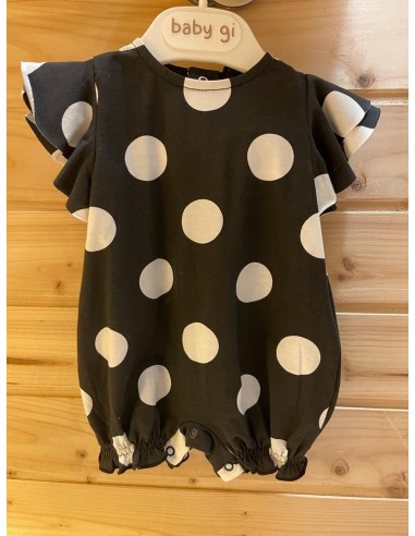 Pagliaccetto nero pois bianco