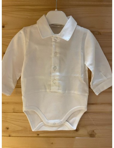 Body manica lungo con collo camicia