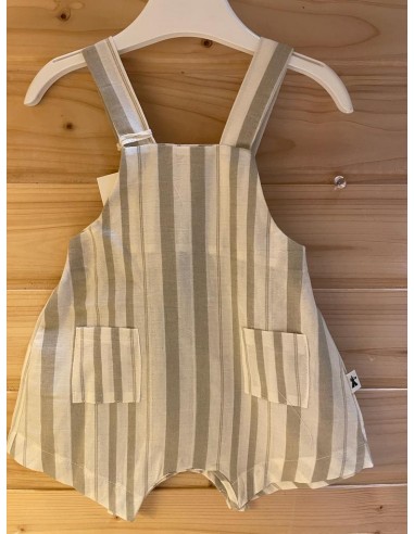 Salopette a ridona panna e beige