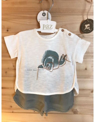 Pantaloncino corto in felpa e t-shirt...