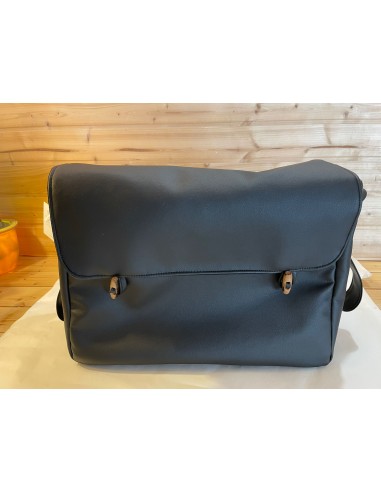 Borsa cambio in ecopelle nera con...