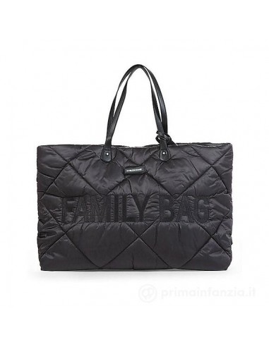 Family bag trapuntata nera