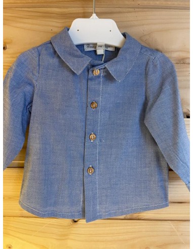 camicia in oxford di cotone azzurra