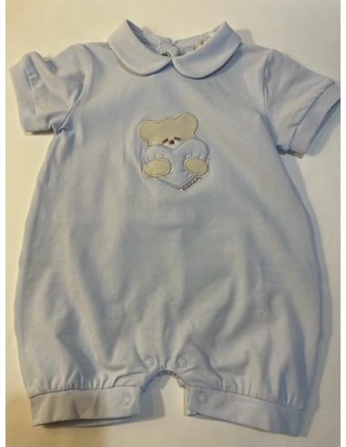 pagliaccetto in cotone celeste con...