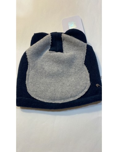 cappellino blu con coniglio grigio