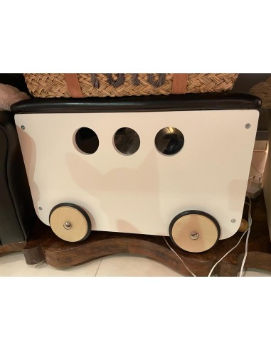 baule in legno bianco  portagiochi