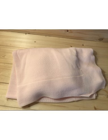 Coperta rosa in 100% cotone rasata...