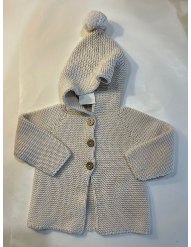 Cappotto in maglia con cappuccio