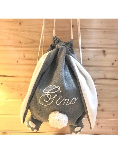 zaino a coniglio in felpa con nome...