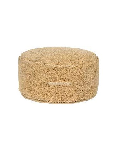 pouf in cotone lavabile color miele