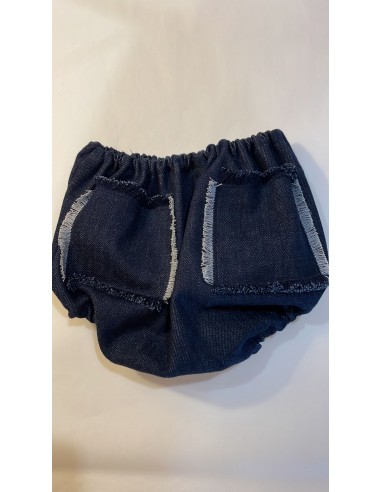 culotte in jeans blu