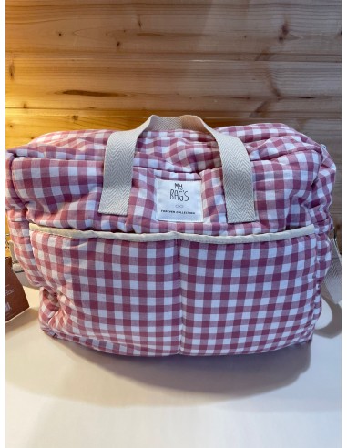 borsa da viaggio quadretto rosa