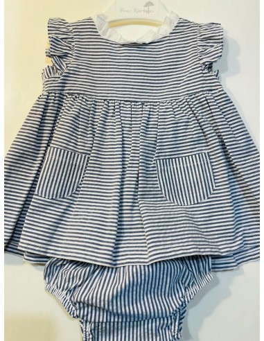 abito a righe bianco blu con culotte...