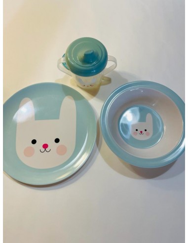 set pappa coniglio celeste