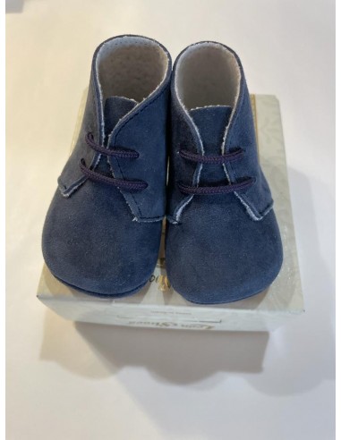 scarpine in camoscio allacciato col blu