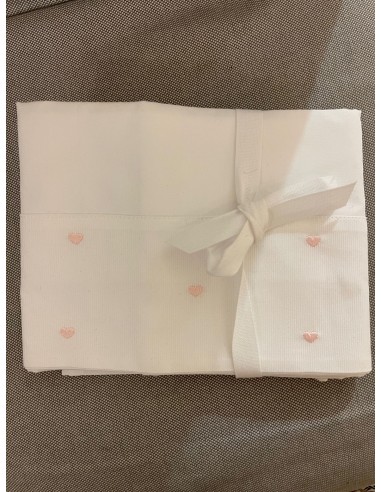 Lenzuolo da culla con cuori ricamati...