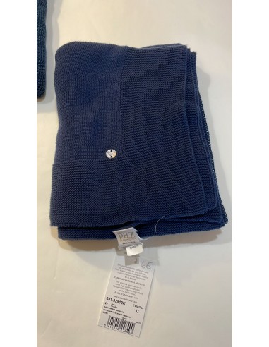 coperta filo di cotone colore navy