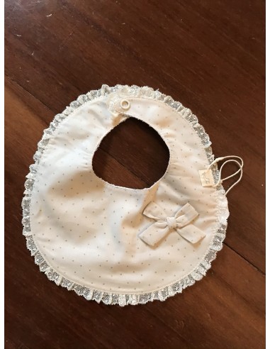 bavaglio in cotone con pois oro