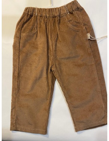 pantaloni in velluto a costa colore...