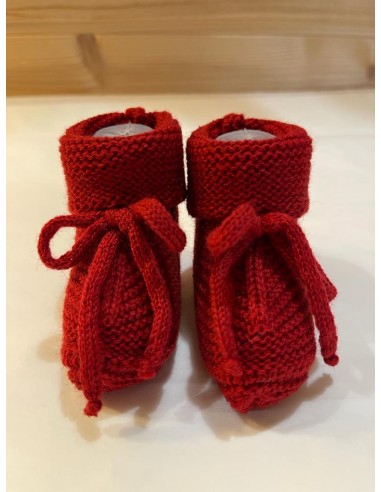 Scarpina in lana bordeaux