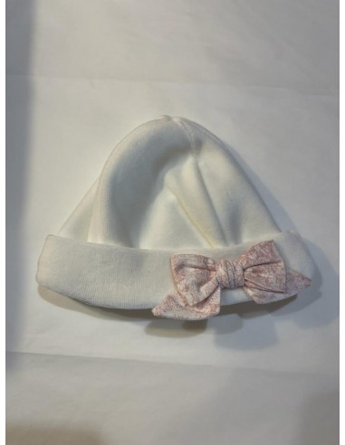 Cappellino ciniglia con fiocco fiori...