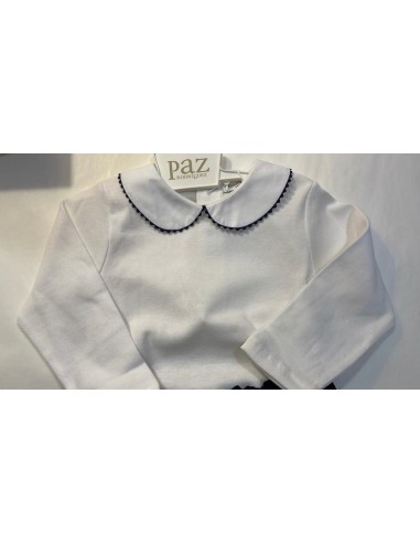 Body con bordino smerlato blu
