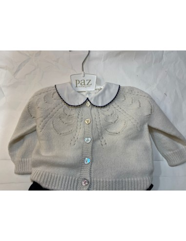 Cardigan in lana con lavorazione cuori