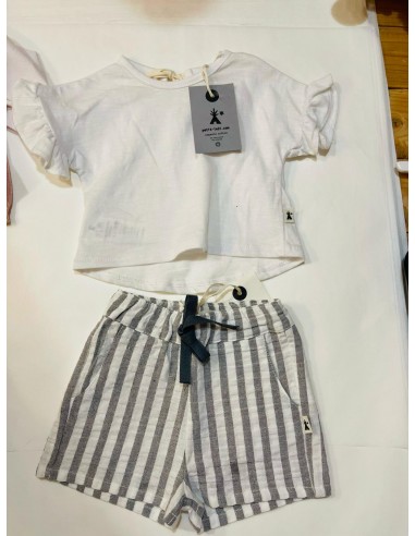 t shirt bianca con manica a volant