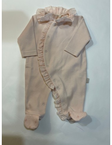 Tutina jersey con ruches e micro pois