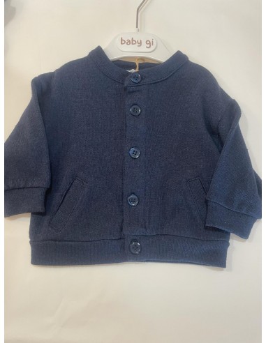 giacca in filo di cotone blu