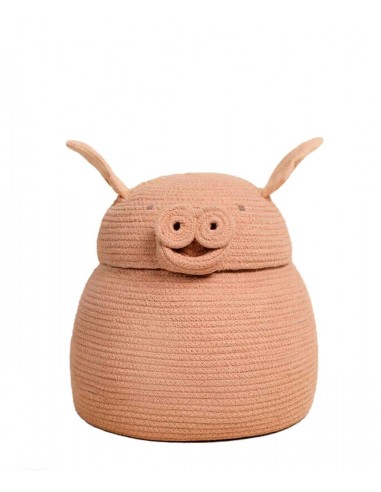 cesta in cotone a maialino