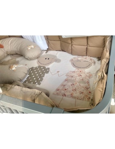 coperta in pile ricamata a mano con...