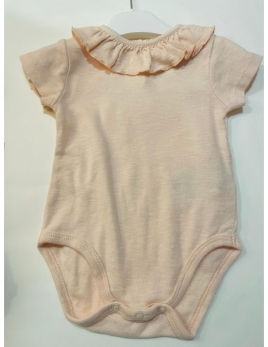 body in cotone colore albicocca con...