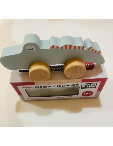 gioco coccodrillo  in legno da tirare