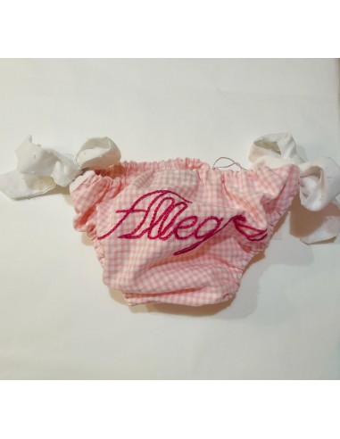 costume quadretto vichy rosa con nome...
