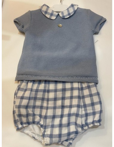 completo culotte a quadretti azzurri...