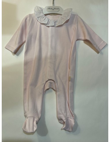 Tutina in cotone con ruches al collo...