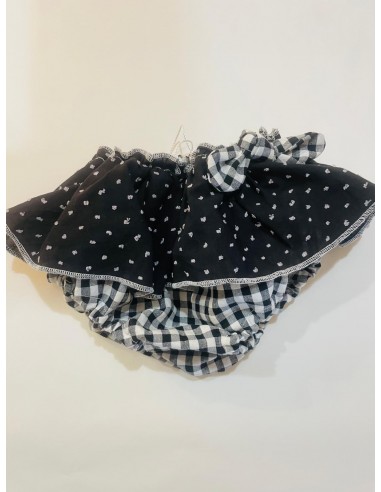 culotte quadrettone bianco nero con...